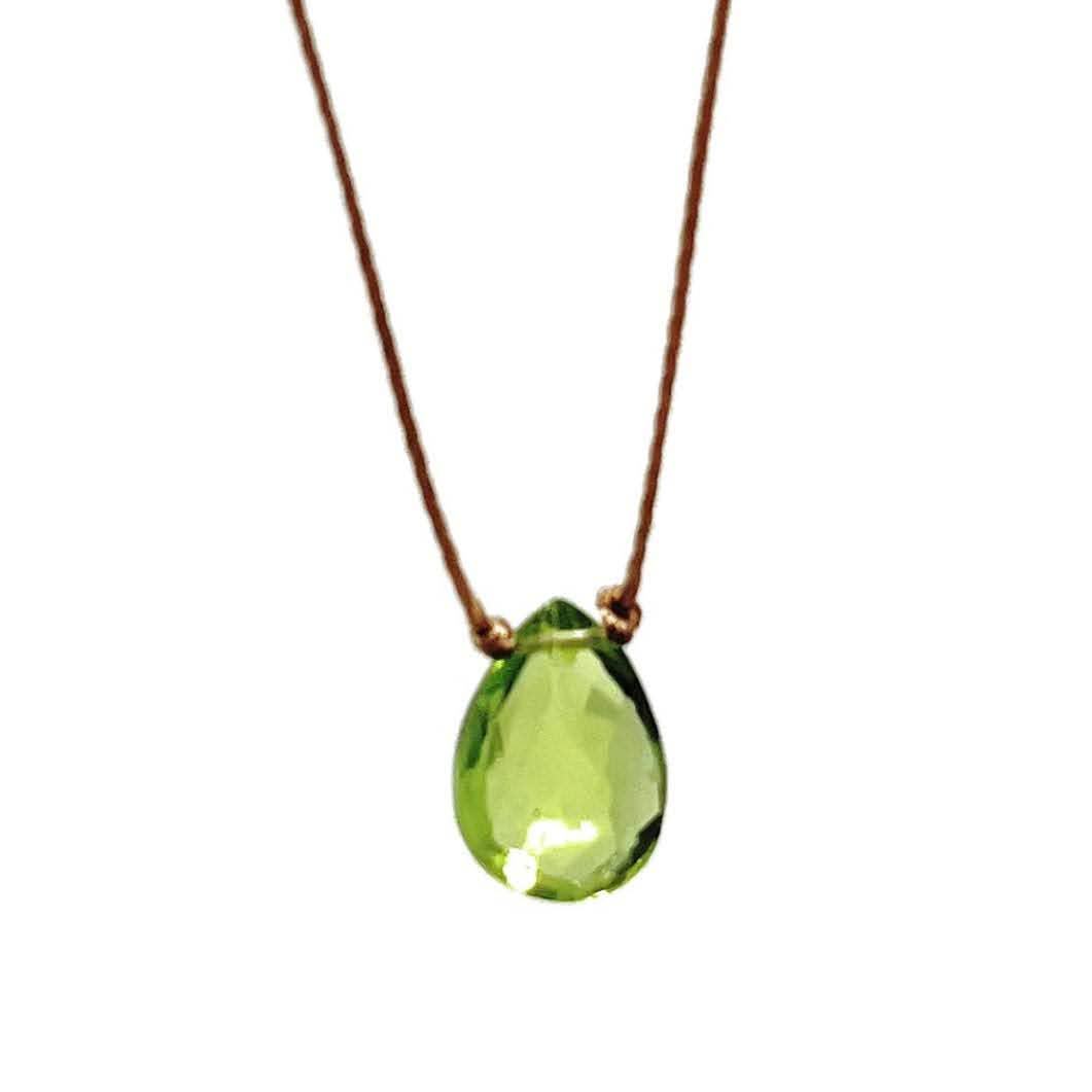 Peridot Small Teardrop Necklace