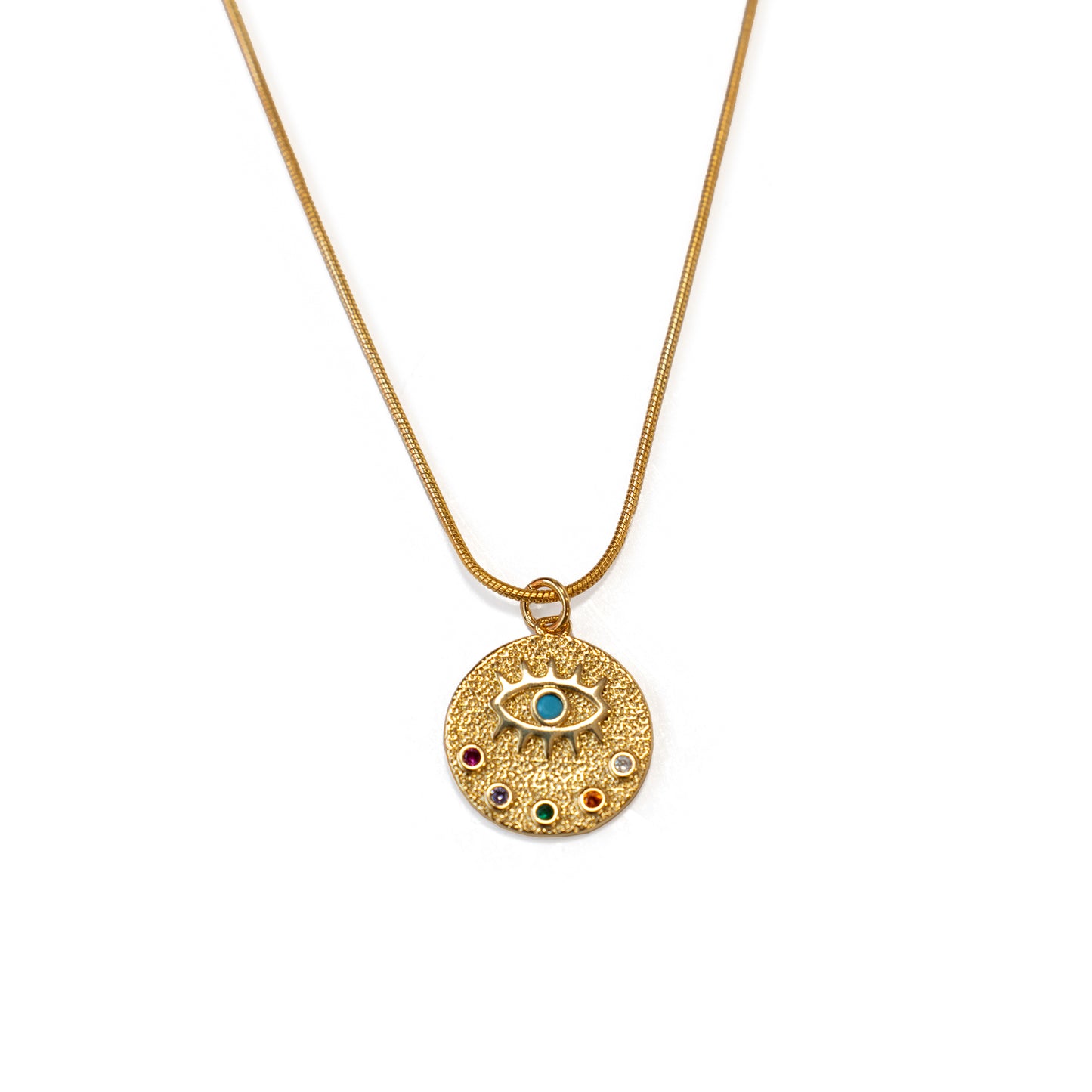 18K Gold Evil Eye Necklace