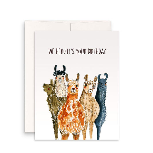 Llamas Friends Herd Birthday Card