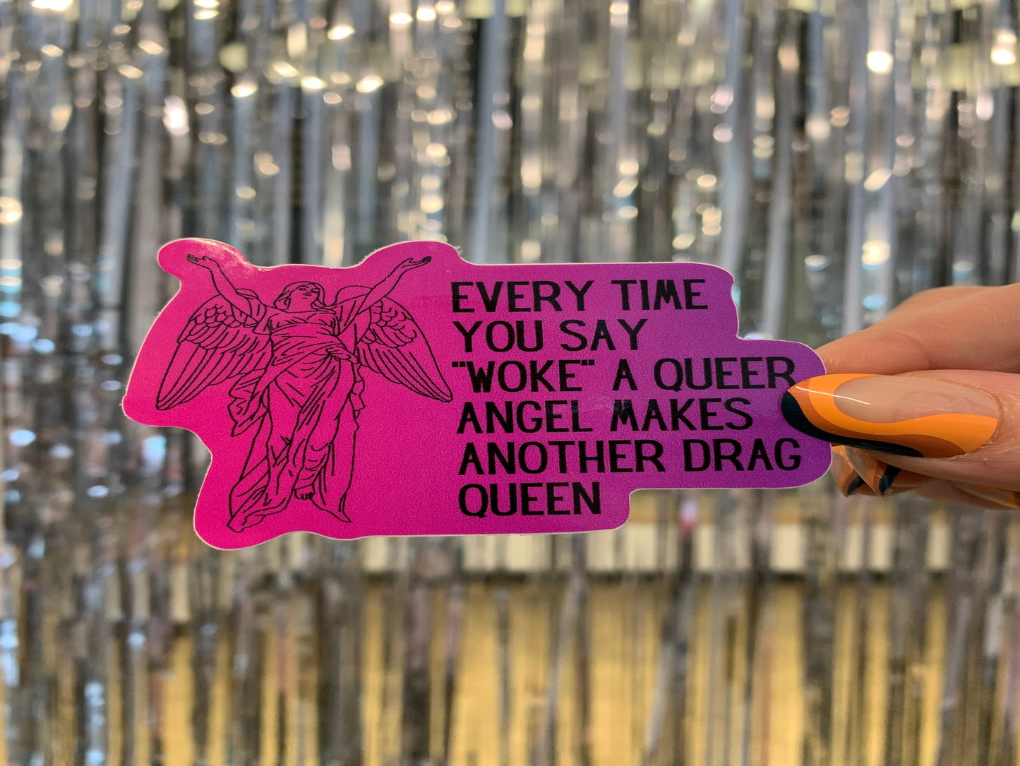 Woke Queer Angel Drag Queen Sticker