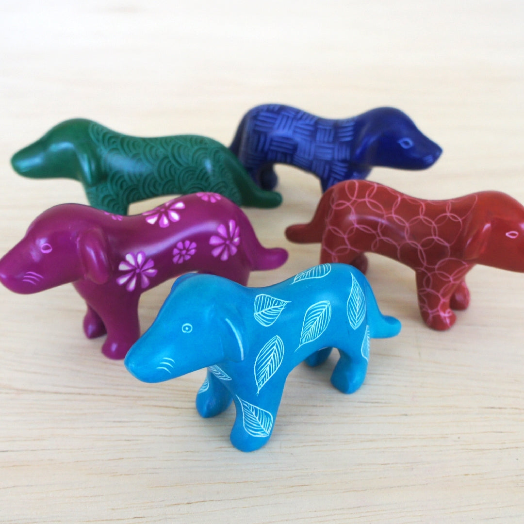 Carved Soapstone Dog Statue