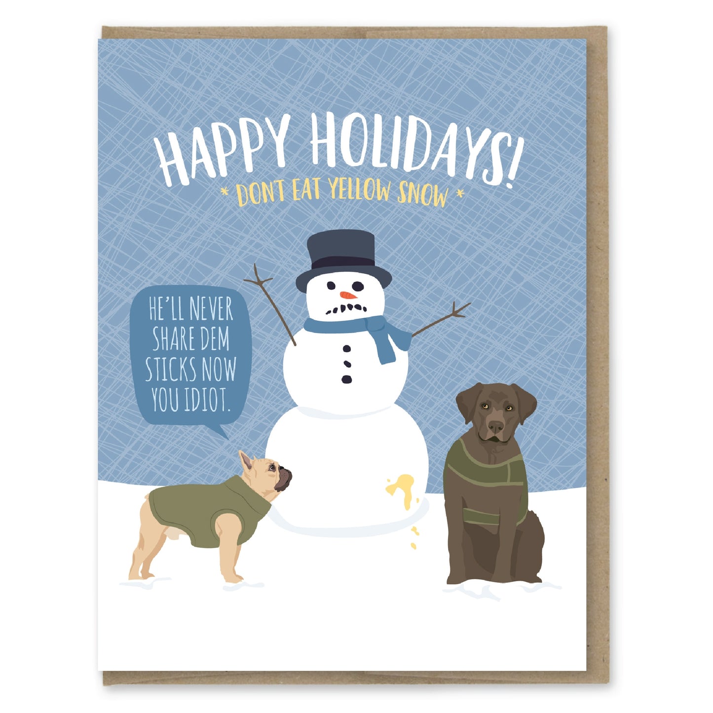 Funny Christmas Card - Yellow Snow