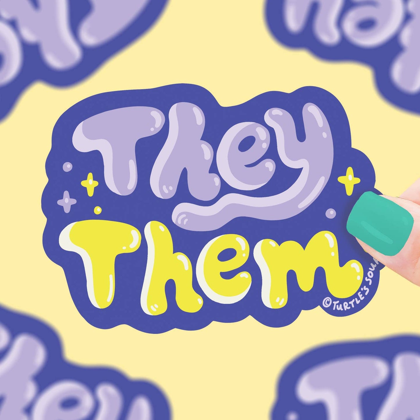 They Them Pronouns Gender Identity Sticker