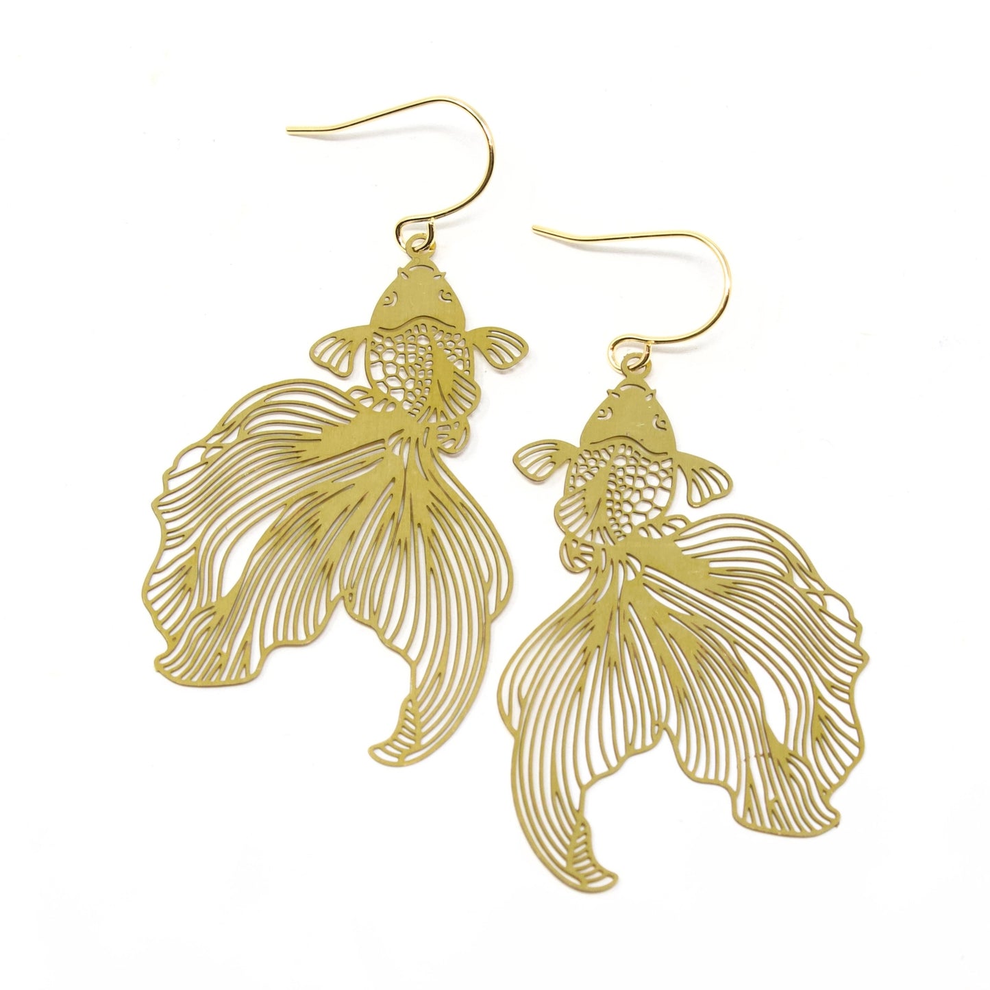 Brass Fish Earrings