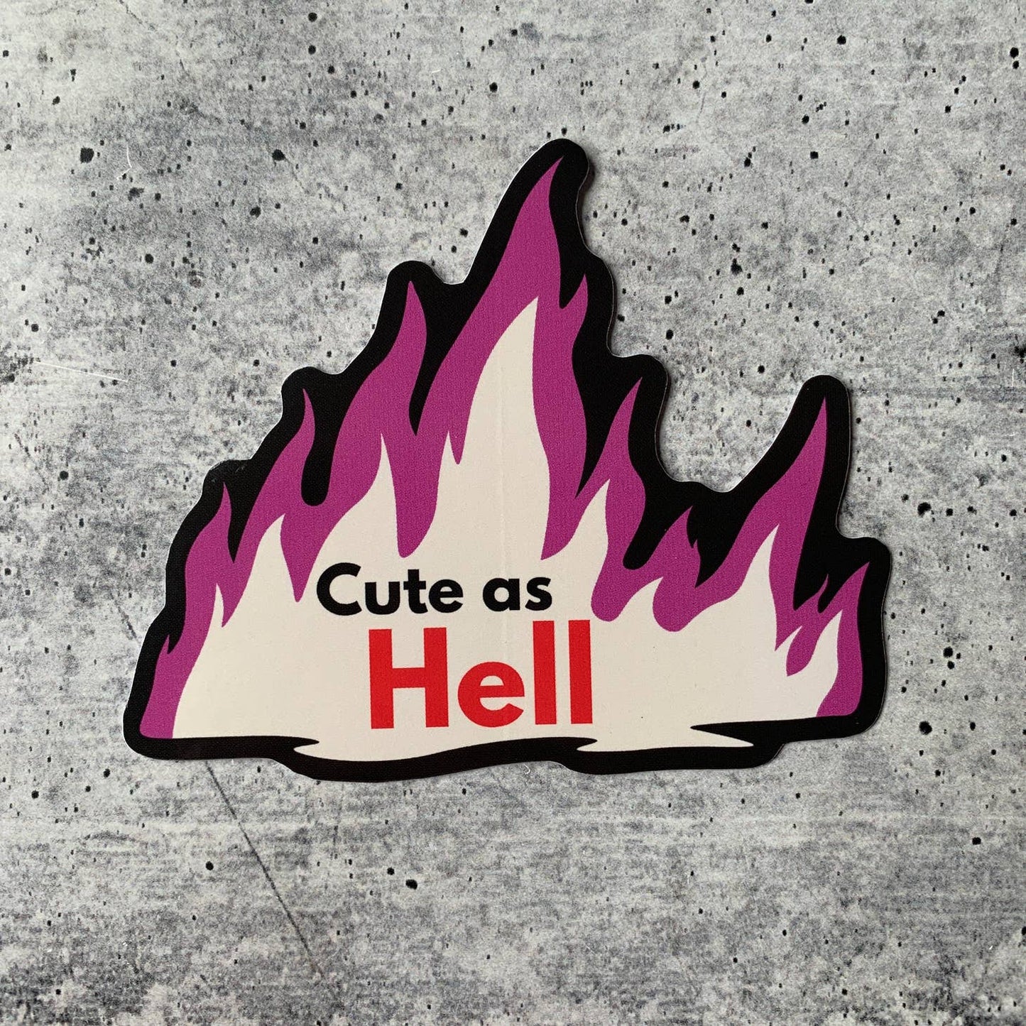 Cute As Hell Die Cut Vinyl Sticker