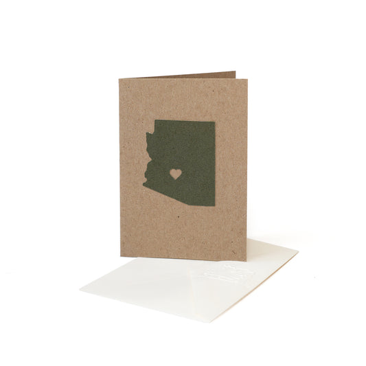 Arizona Love Cut Paper Card
