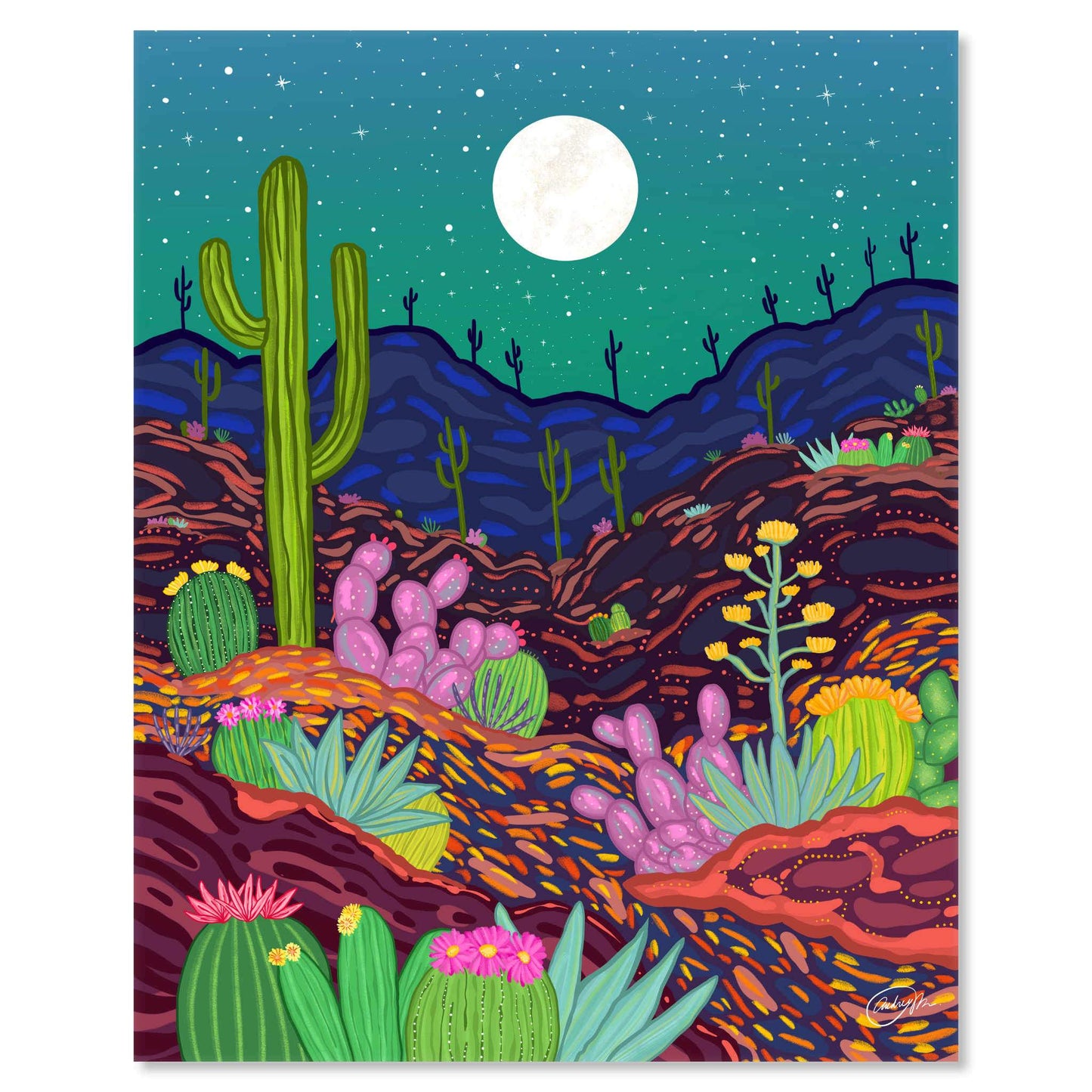 The Moon Rises Print