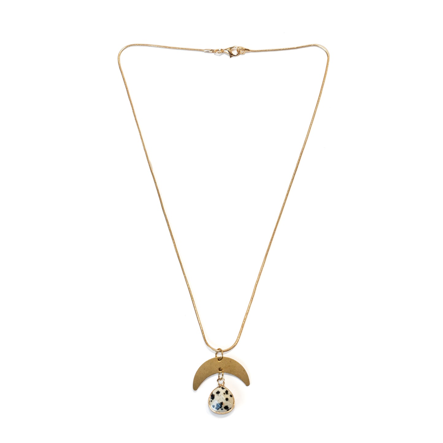 Brass Crescent Necklace