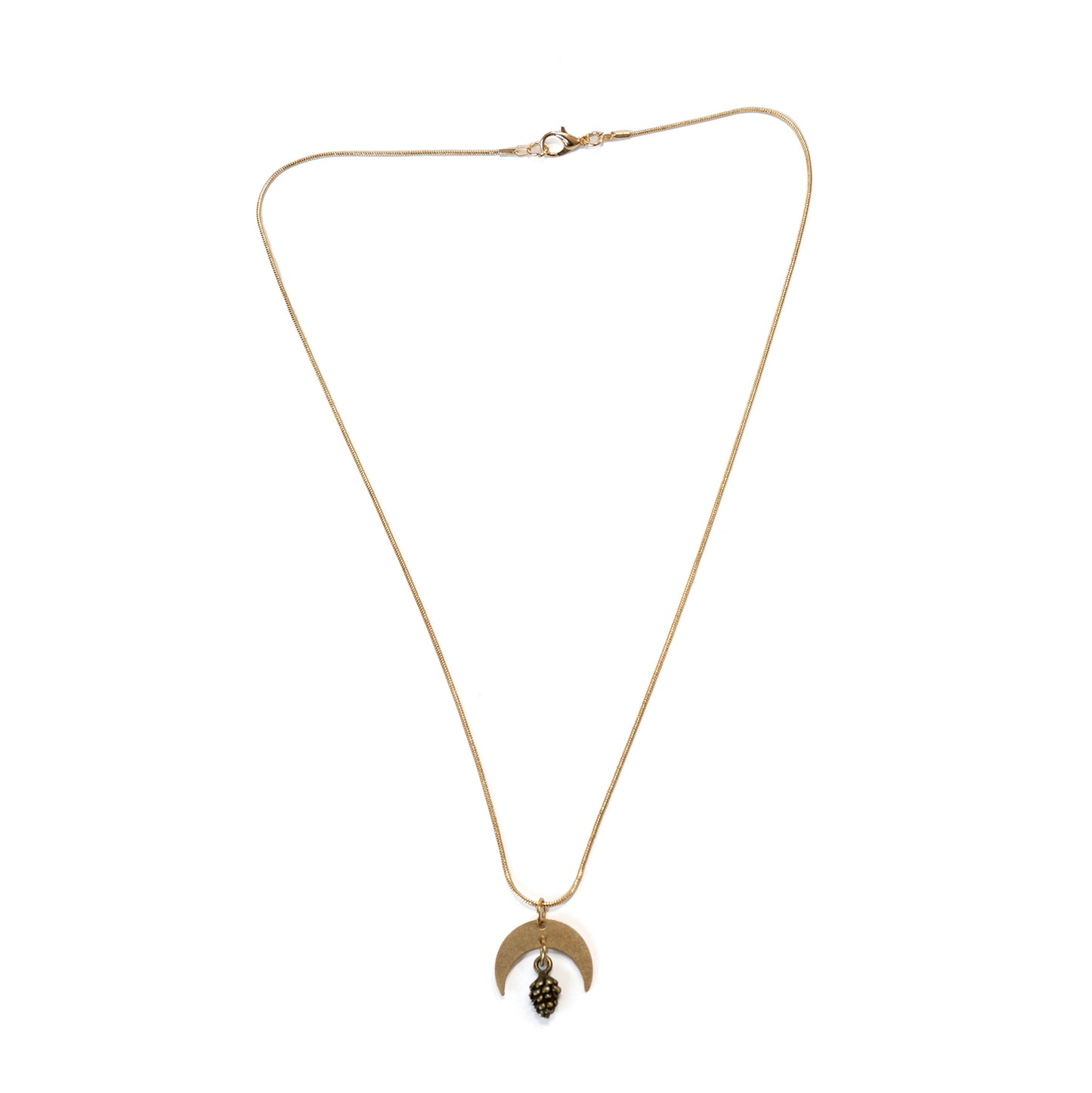 Brass Crescent Necklace