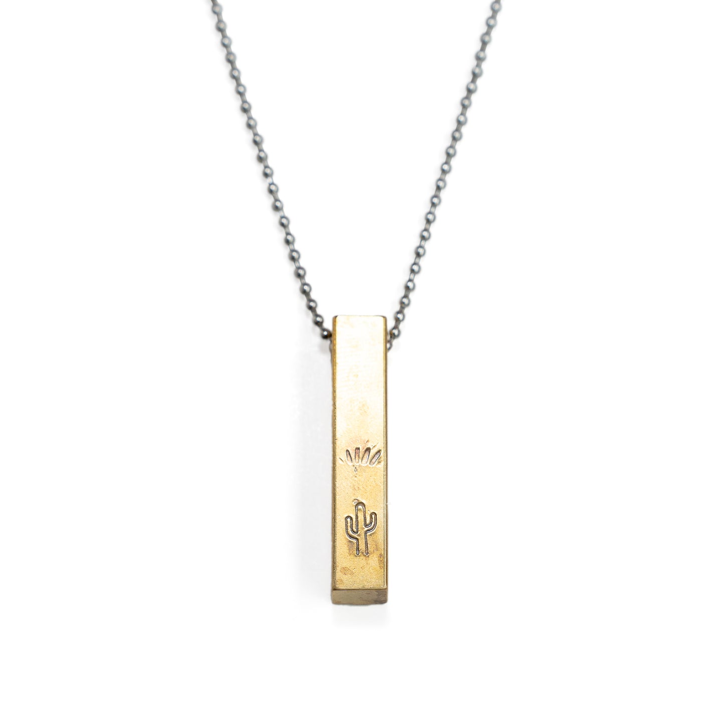 4 Sided Metal Bar Necklace