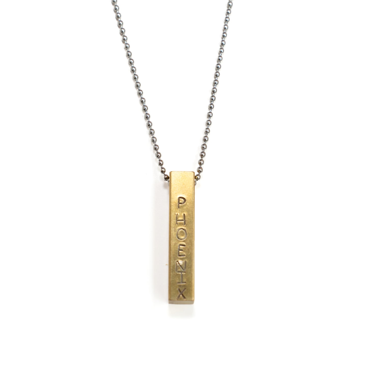 4 Sided Metal Bar Necklace