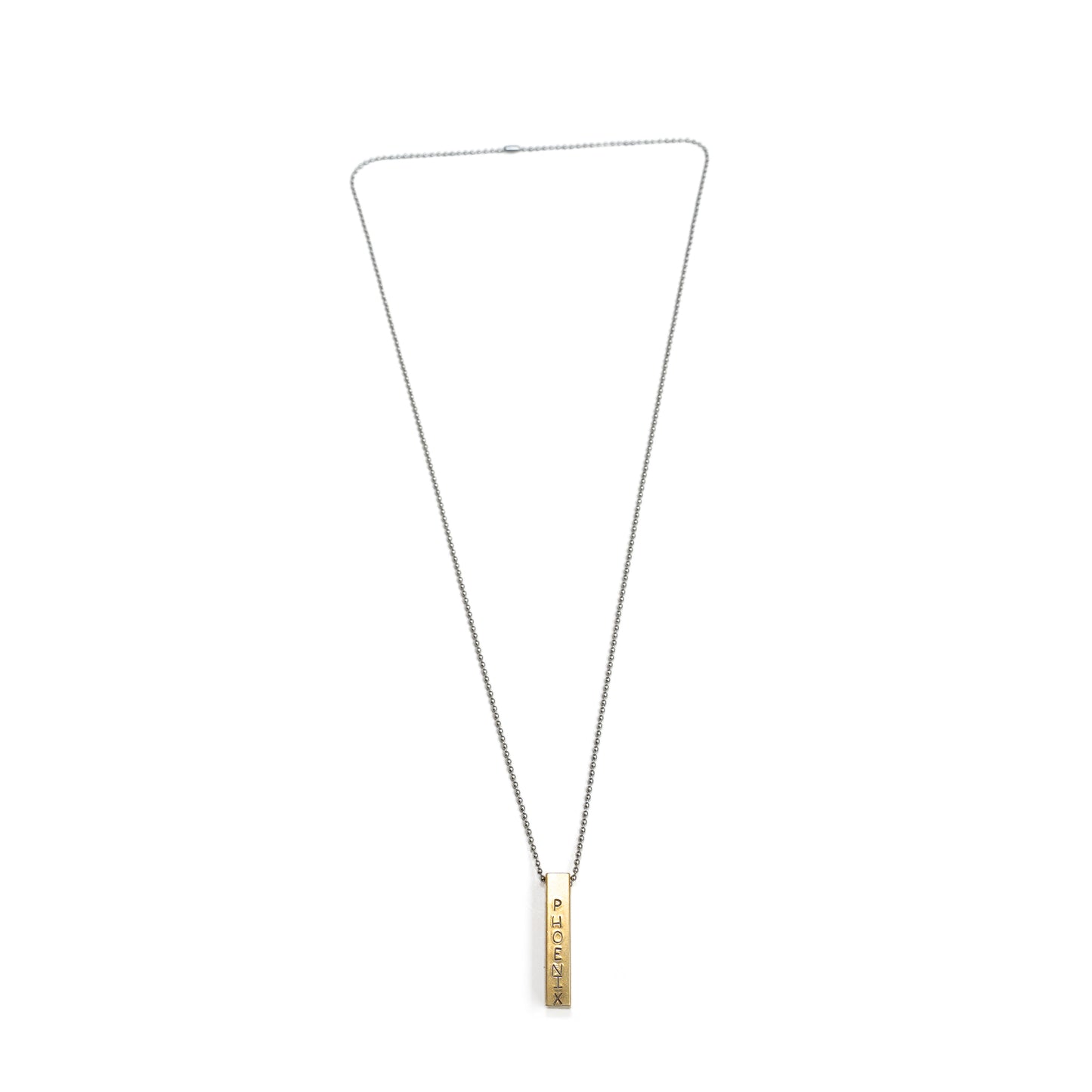 4 Sided Metal Bar Necklace