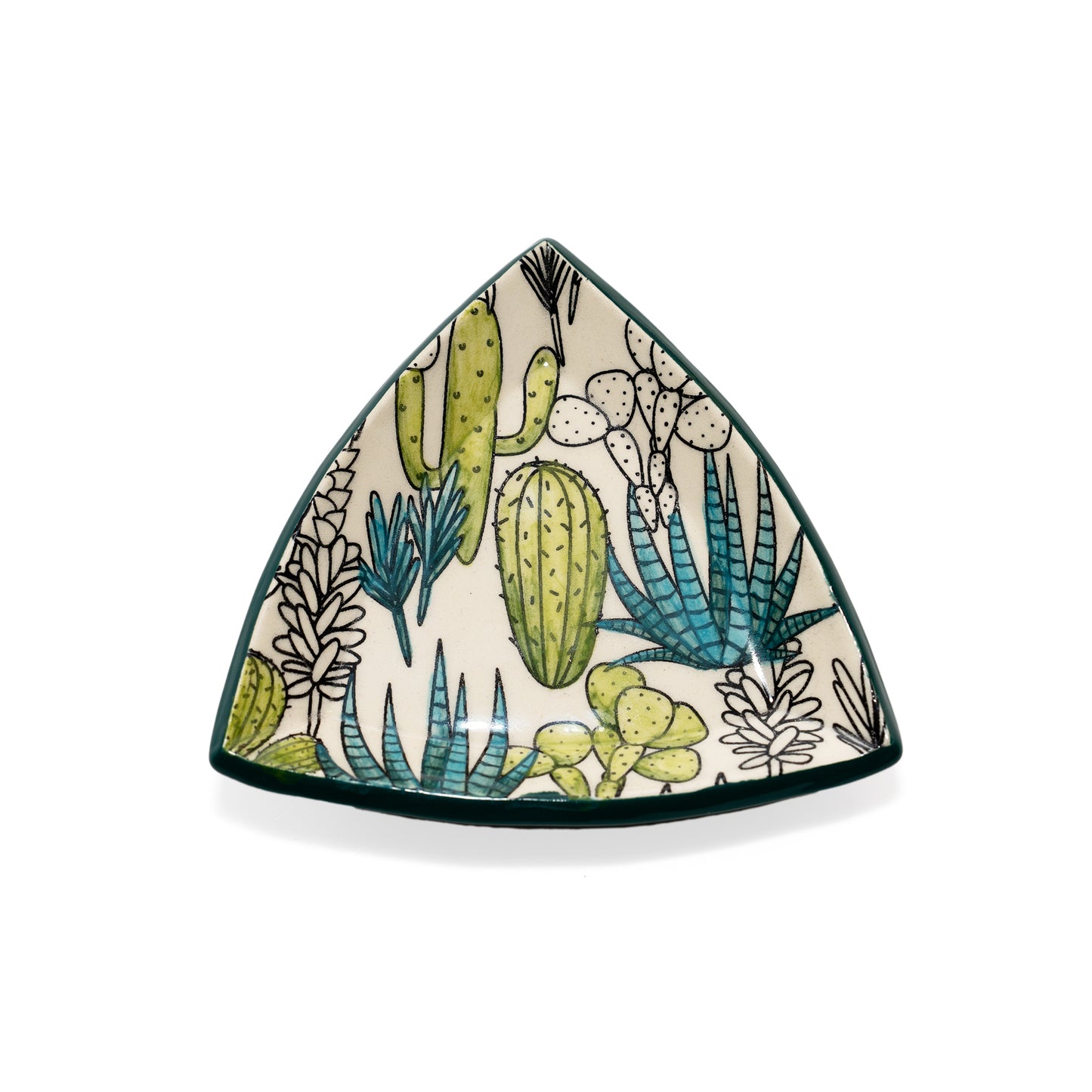 Ceramic Desert Patterned Triangular Dish