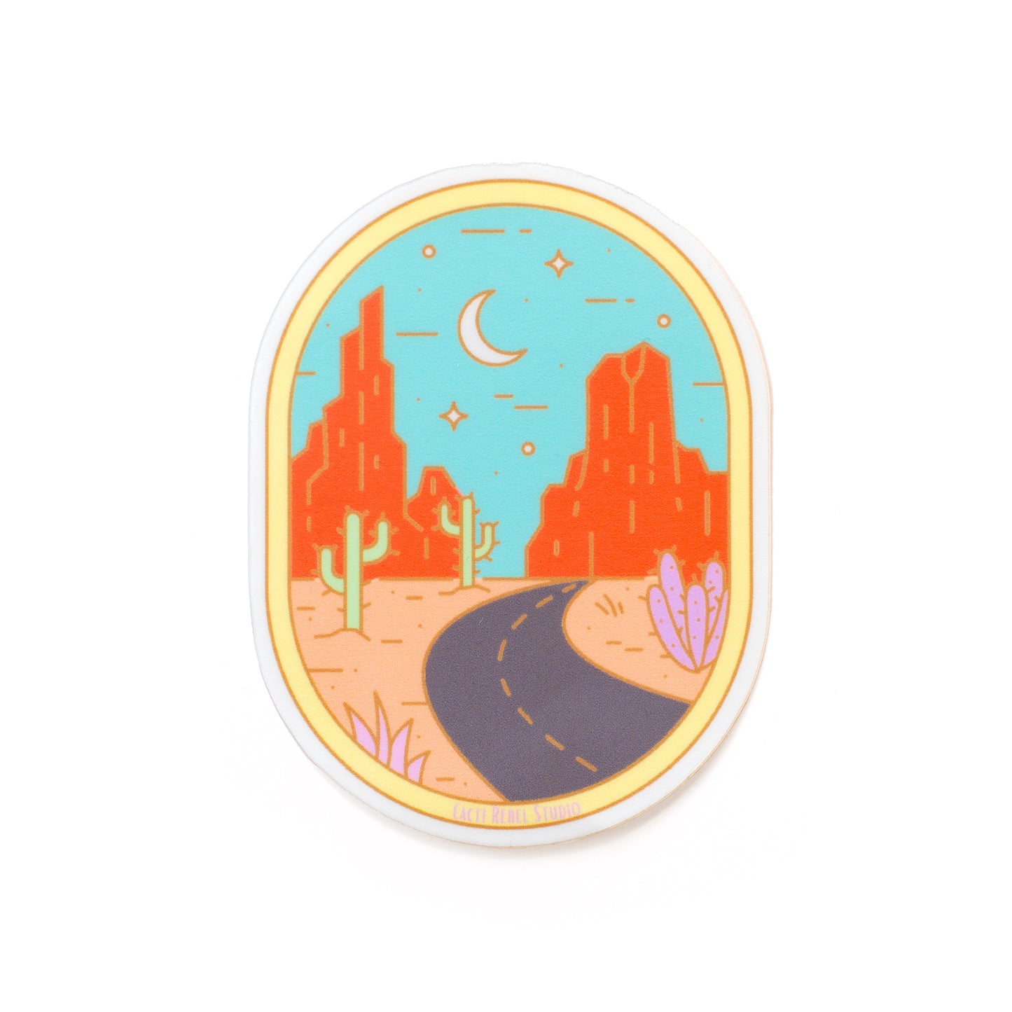 Desert Oval Sticker
