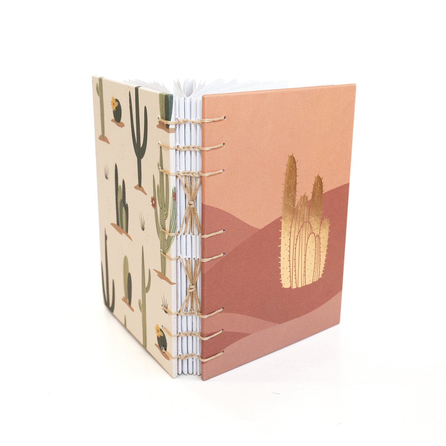 Gold Cactus Handmade Sketch Journal