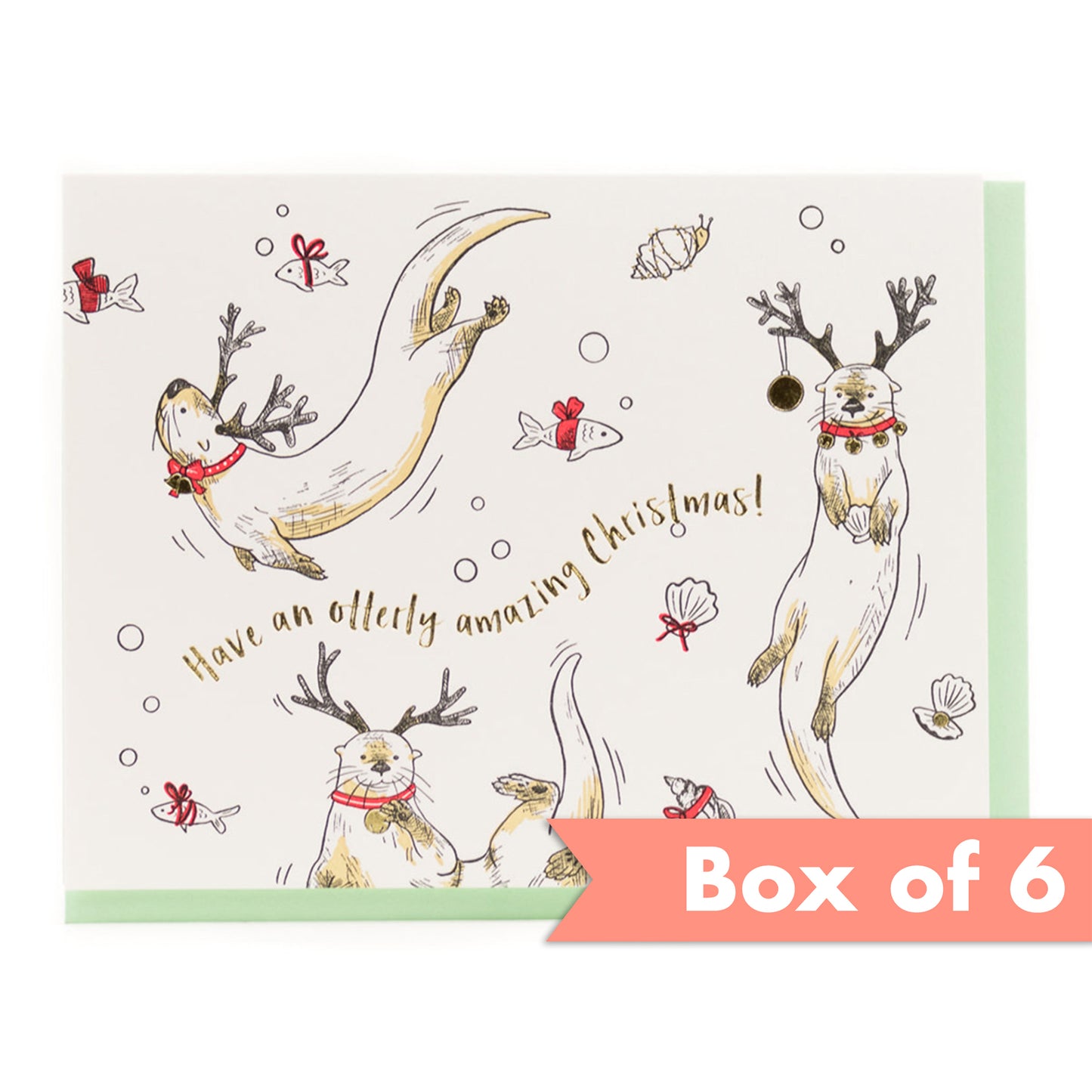 Holiday Otters Card