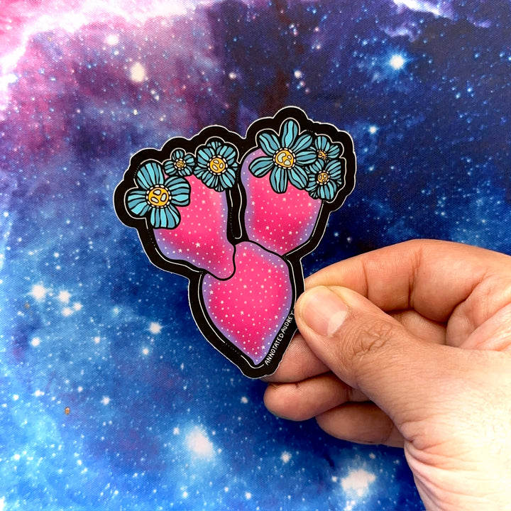 Pink Prickly Pear Sticker