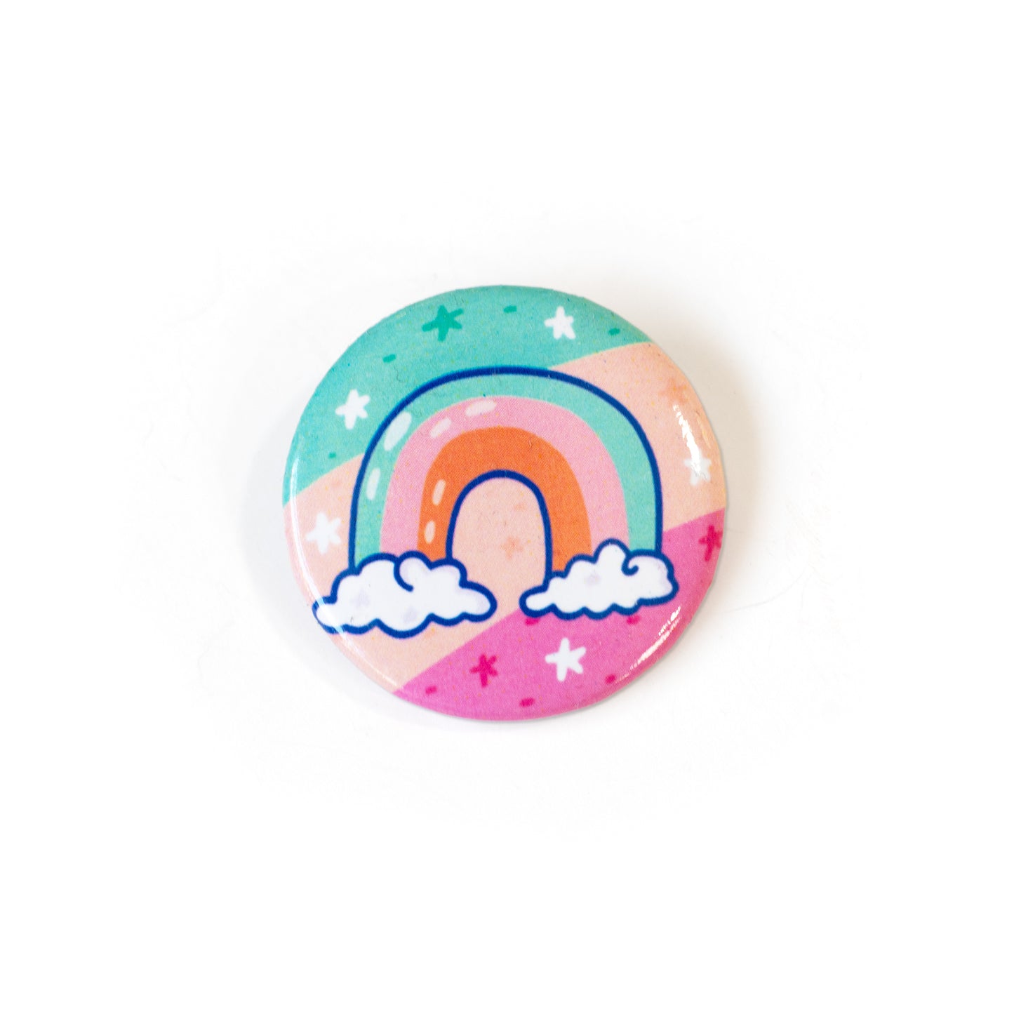 Whimsical Pastel Rainbow Pinback Button