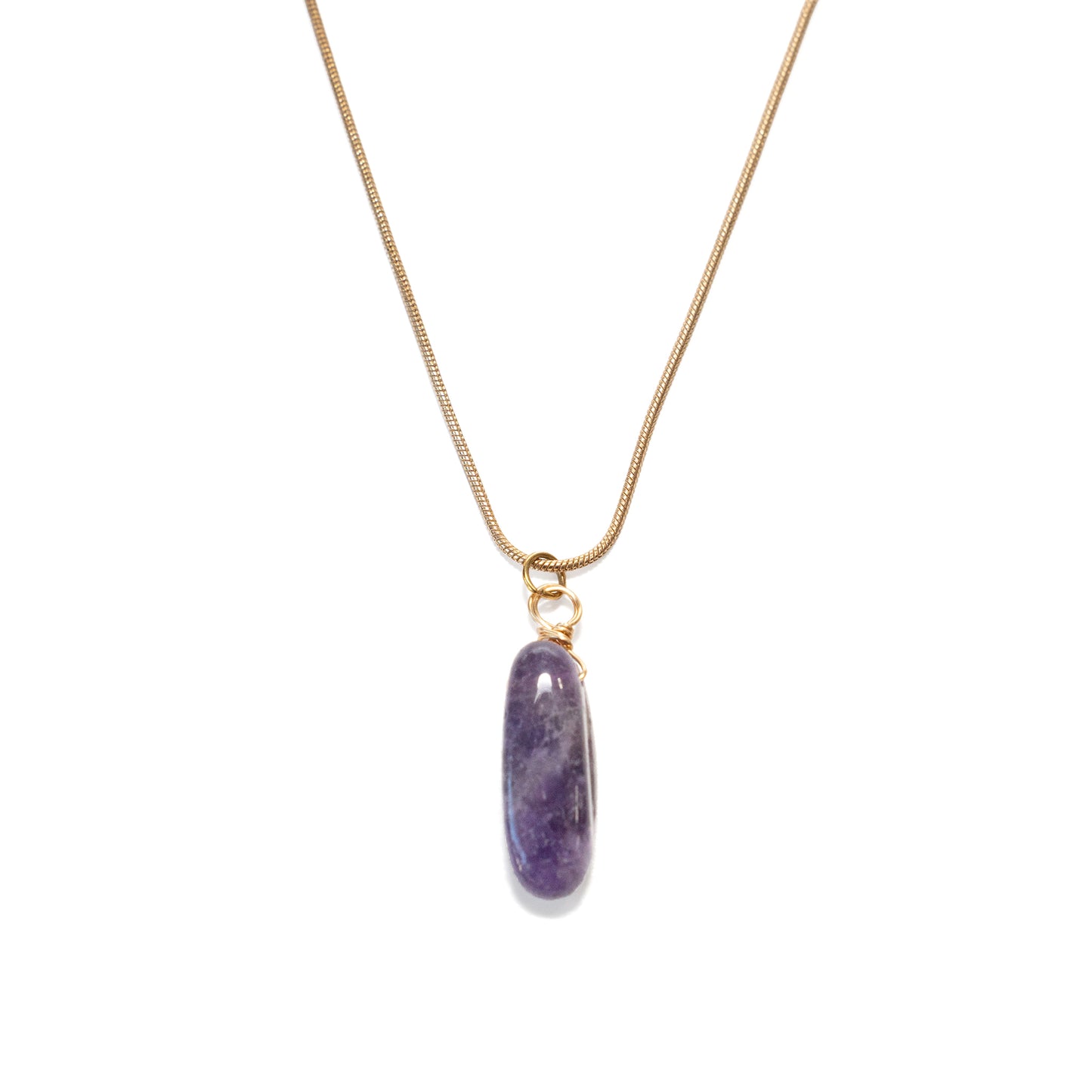 Simple Amethyst Bar Necklace