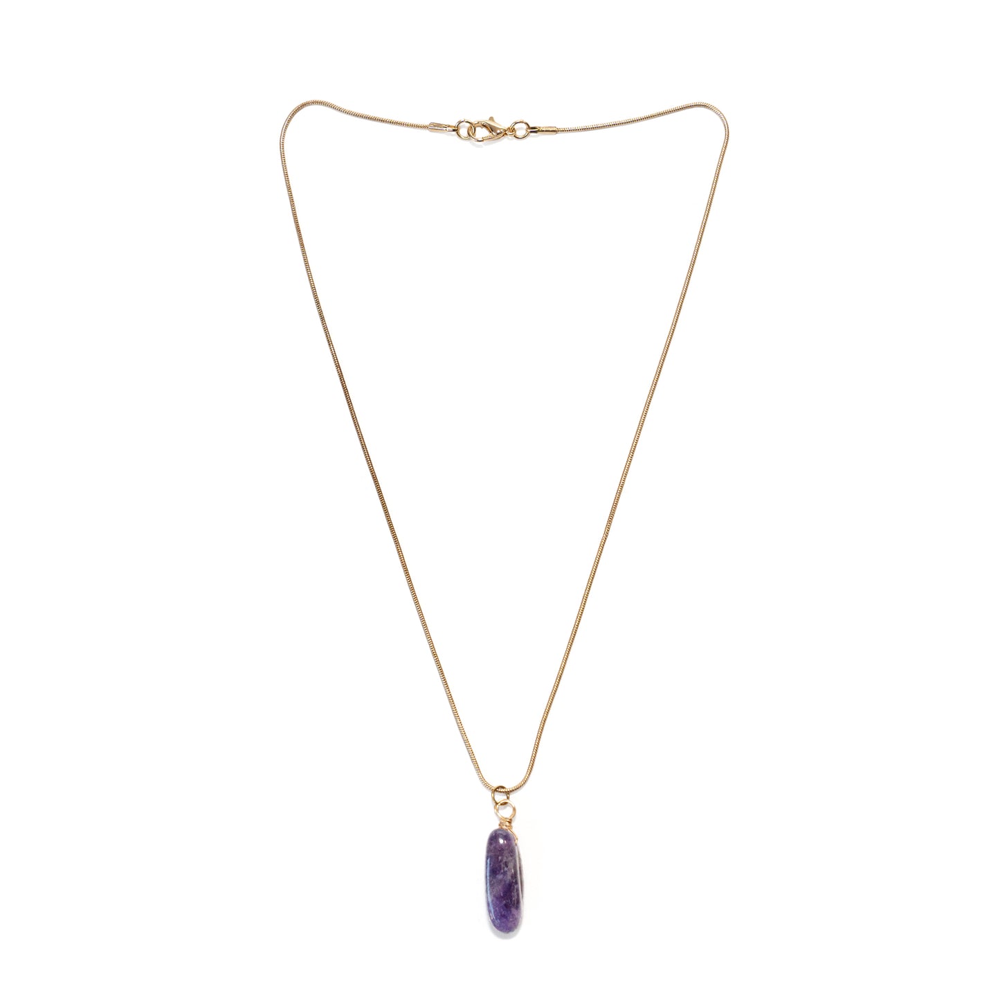 Simple Amethyst Bar Necklace