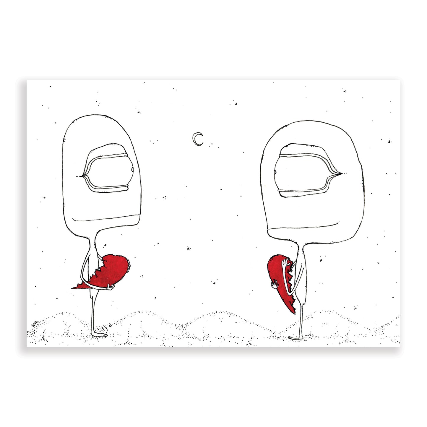 Then All At Once, They Were No Longer Strangers... Print