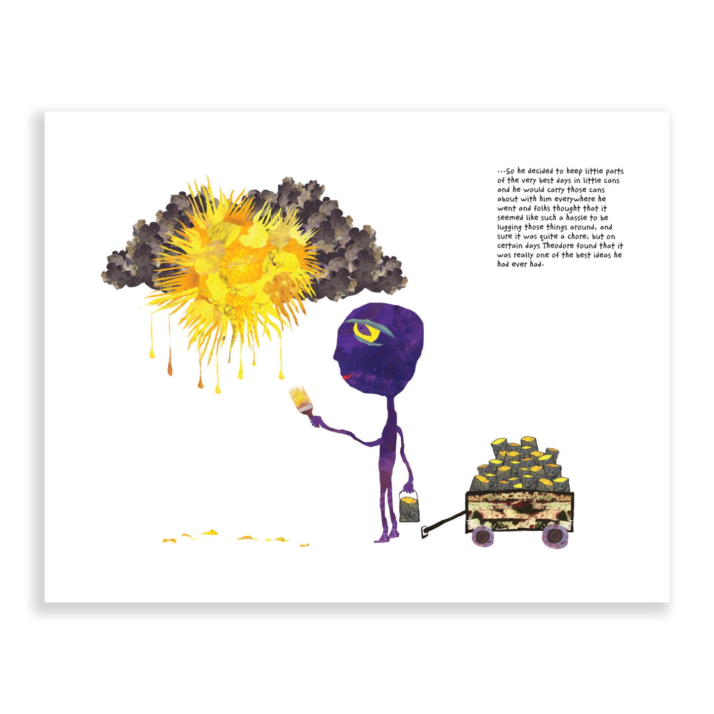 Theodore and His Many Buckets Print