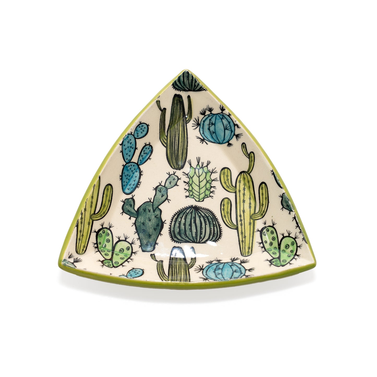 Ceramic Desert Patterned Triangular Dish