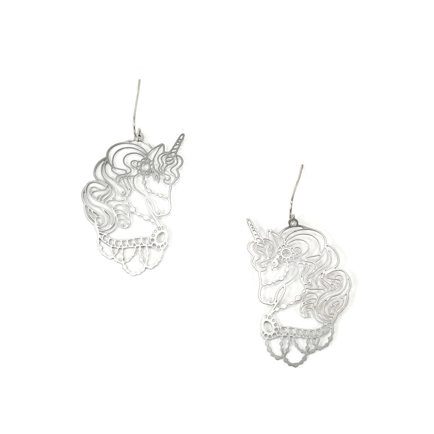 Metallic Unicorn Dangling Earrings