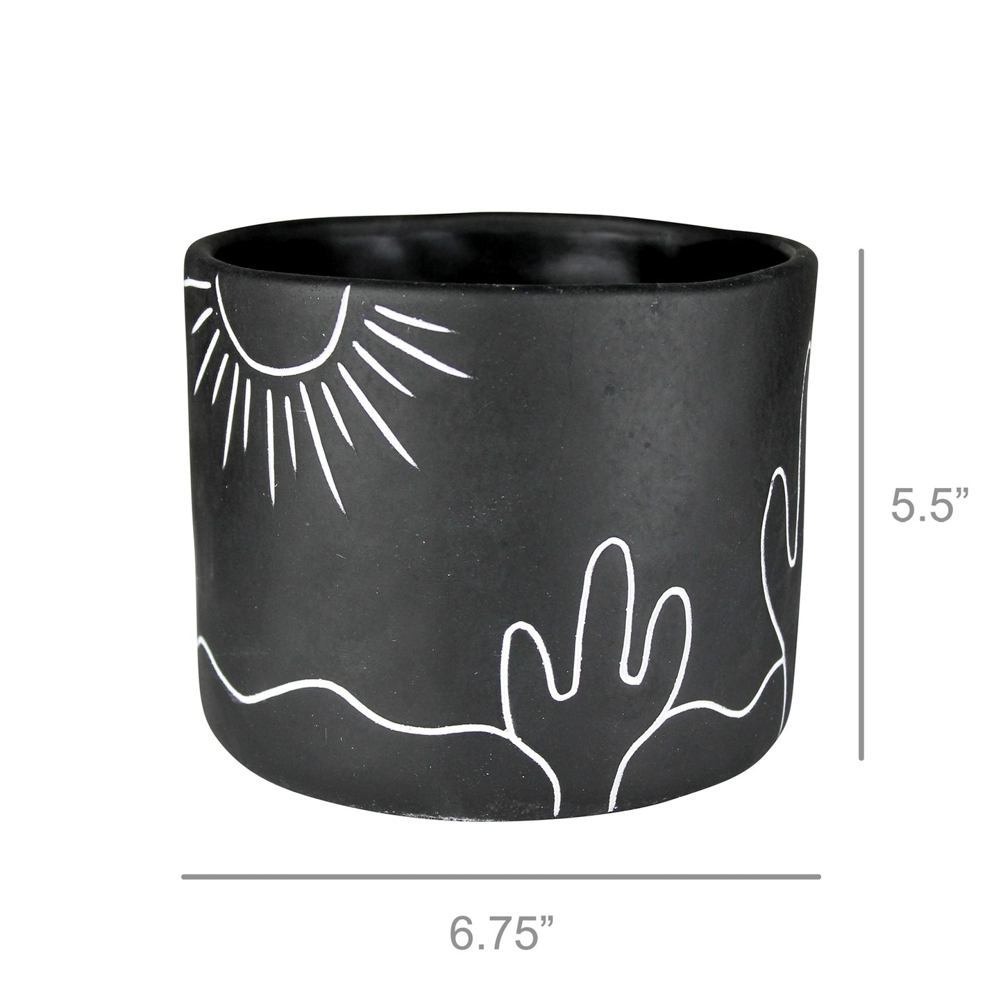 Desert Vista Cement Cachepot