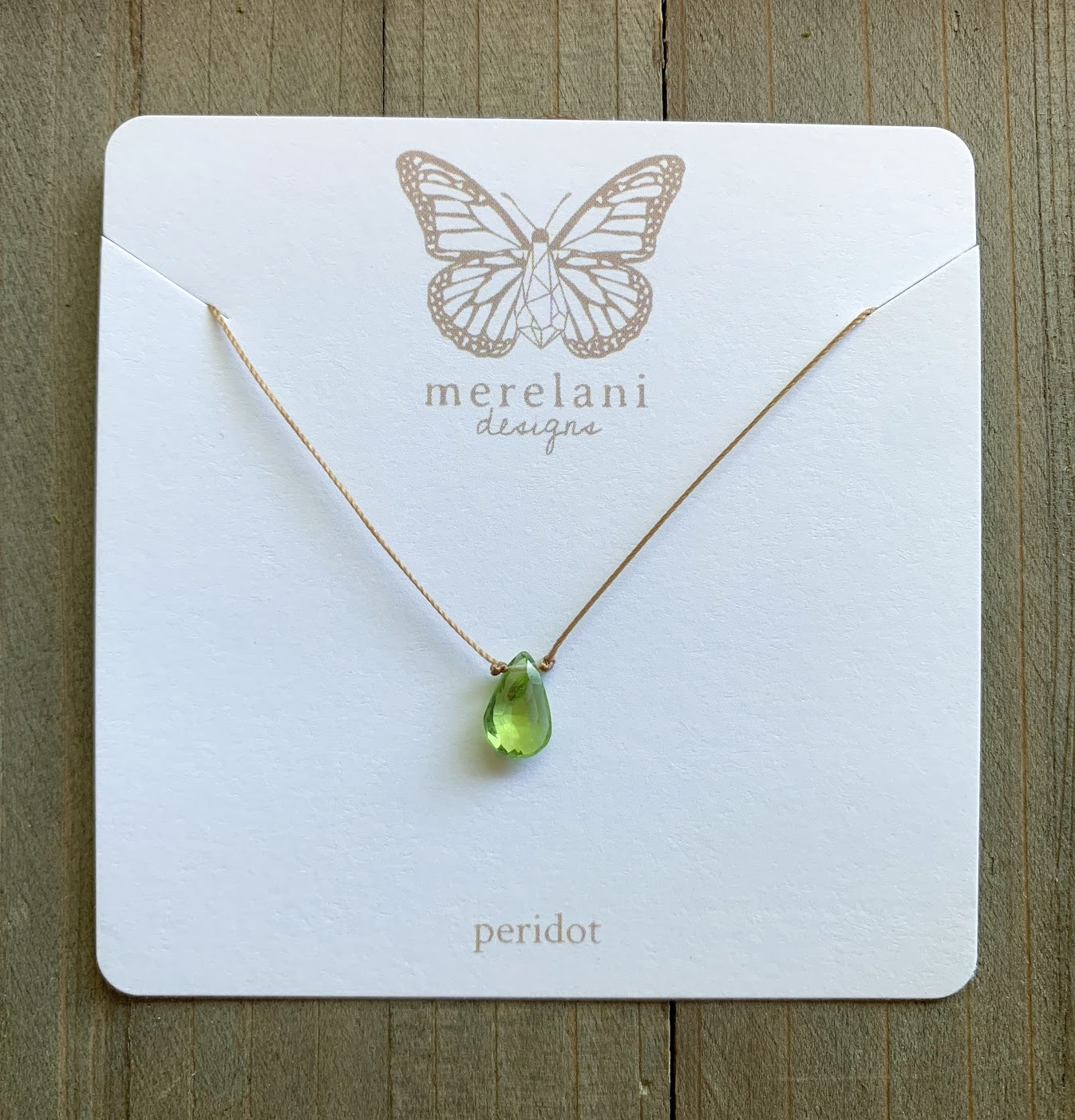 Peridot Small Teardrop Necklace