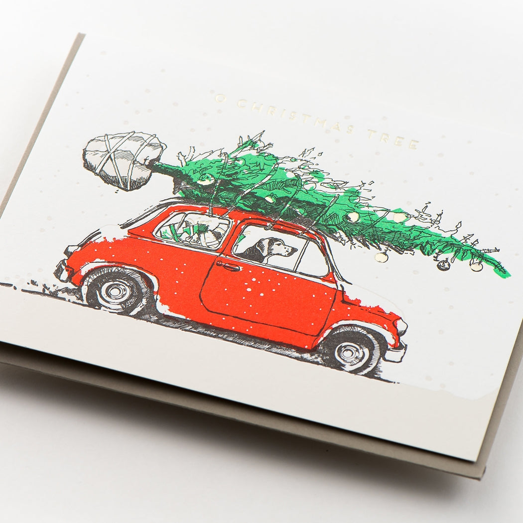 O Christmas Tree Dog Card