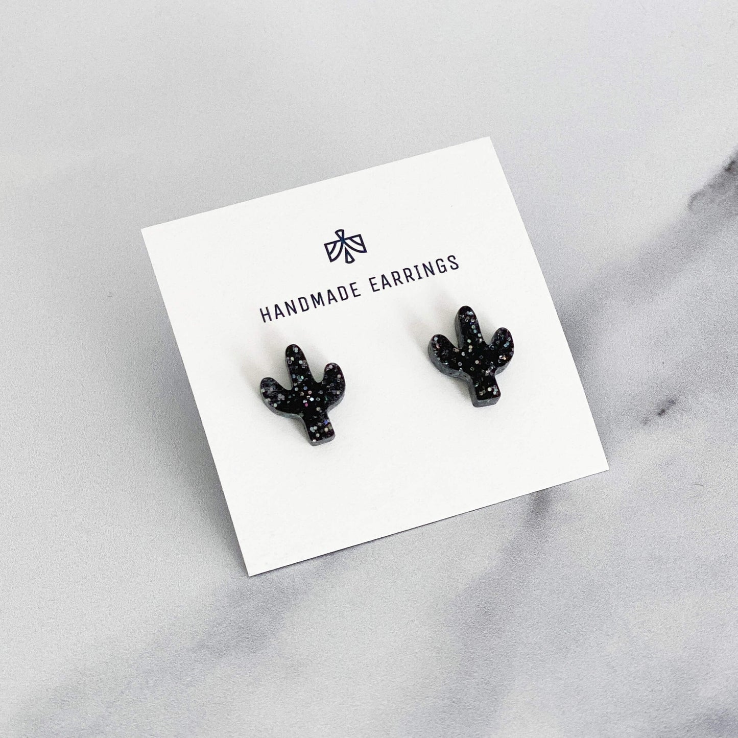 Acrylic Cactus Stud Earrings