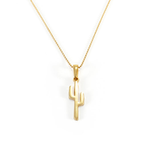 Golden Saguaro Short Necklace