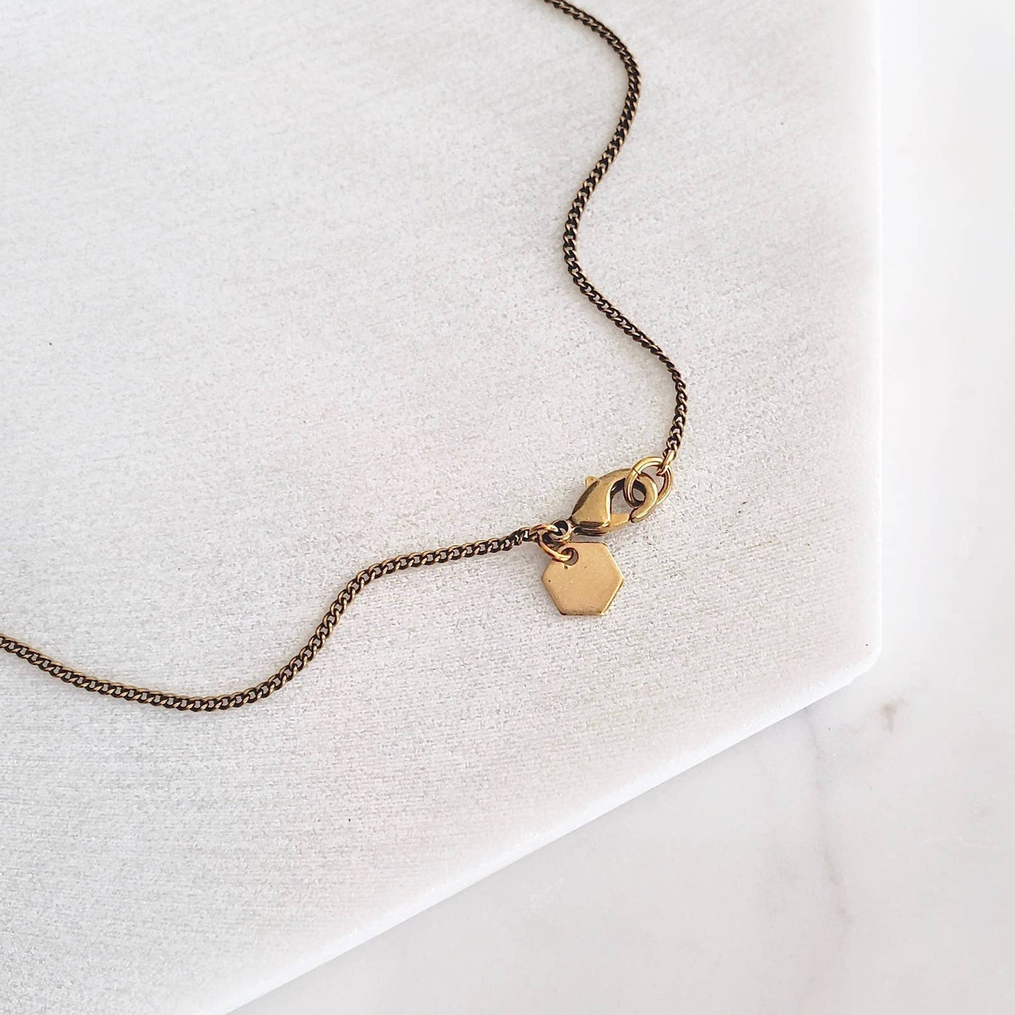 Brass Cube Necklace