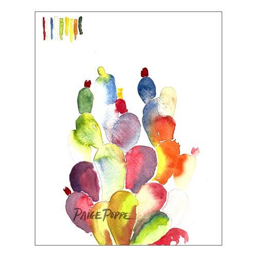 Technicolor Cacti Art Print
