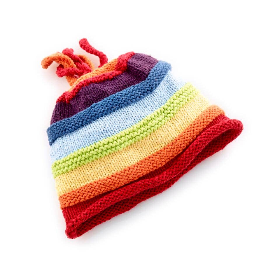 Rainbow Stripey Baby Hat