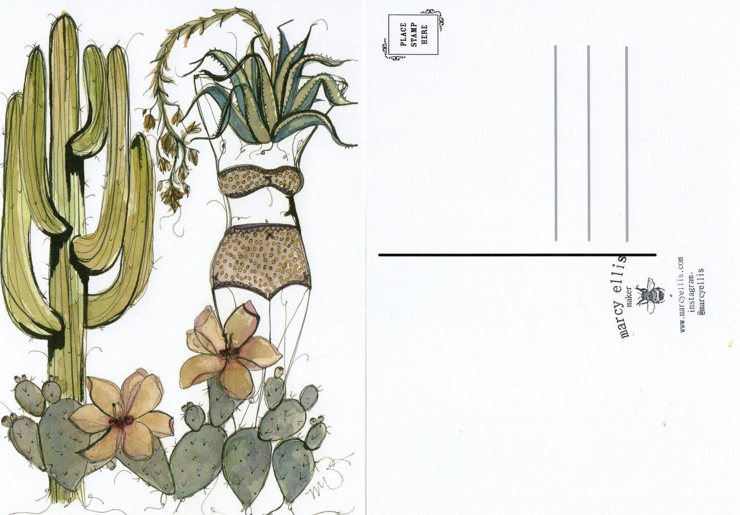 She Is Relentless, Postcard