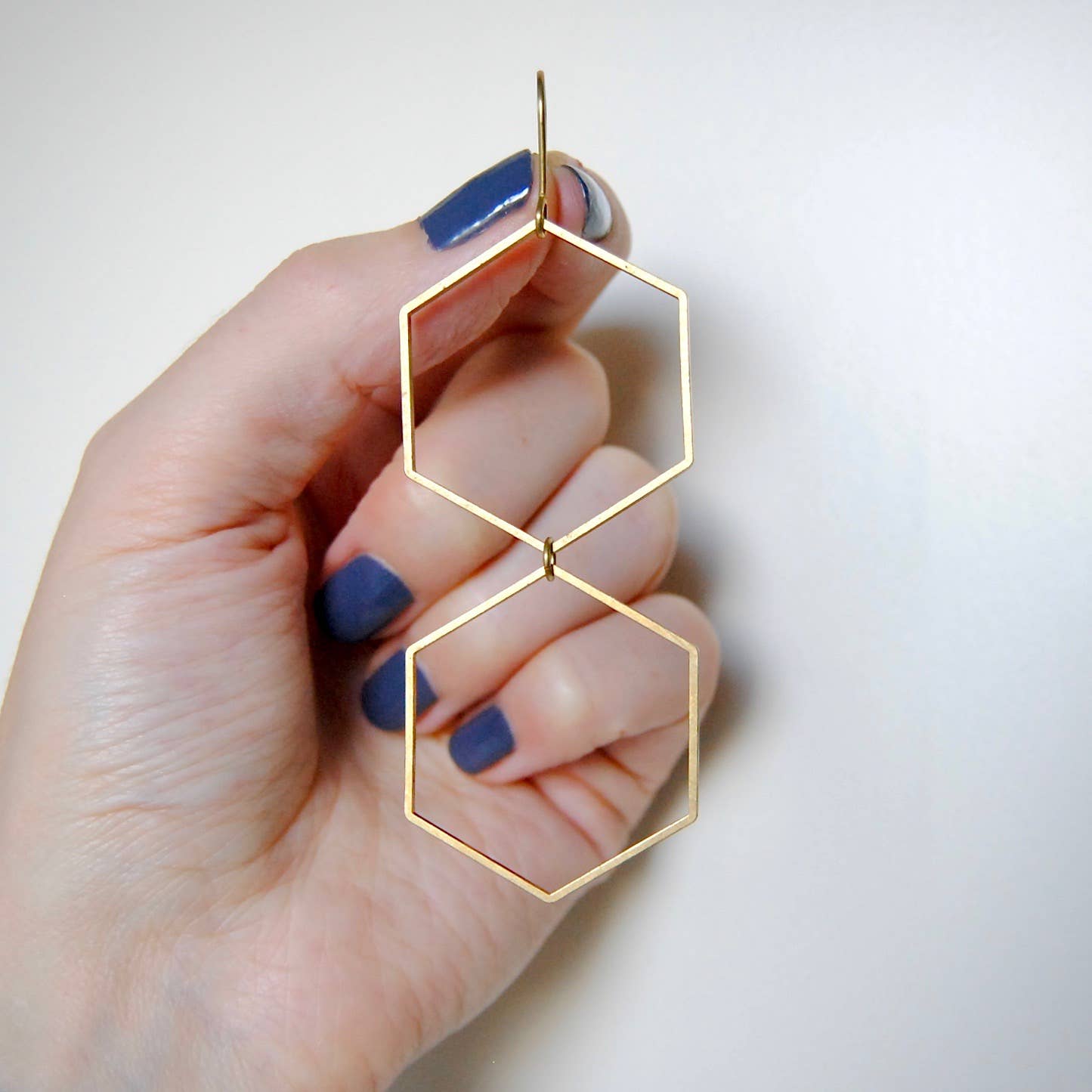Double Hexagon Earrings