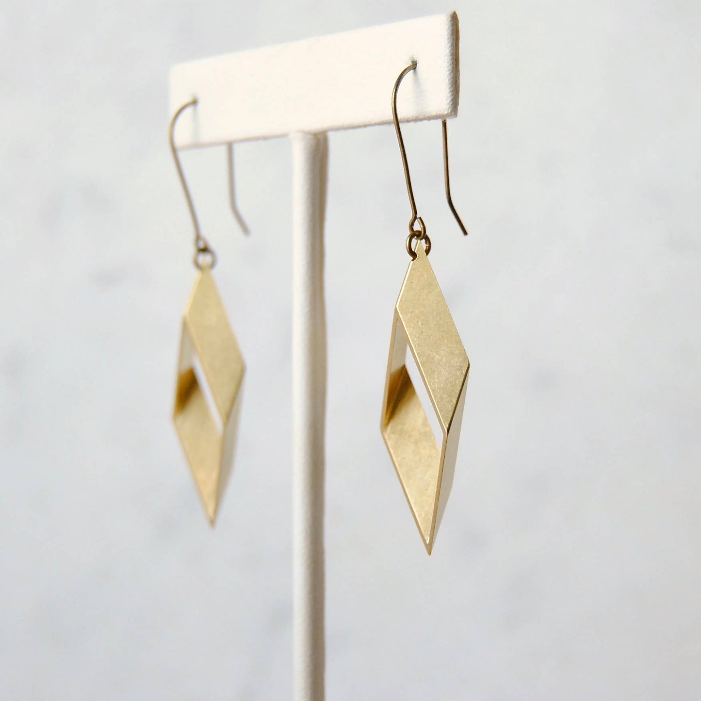 Diamond Rhombus Dangle Earrings