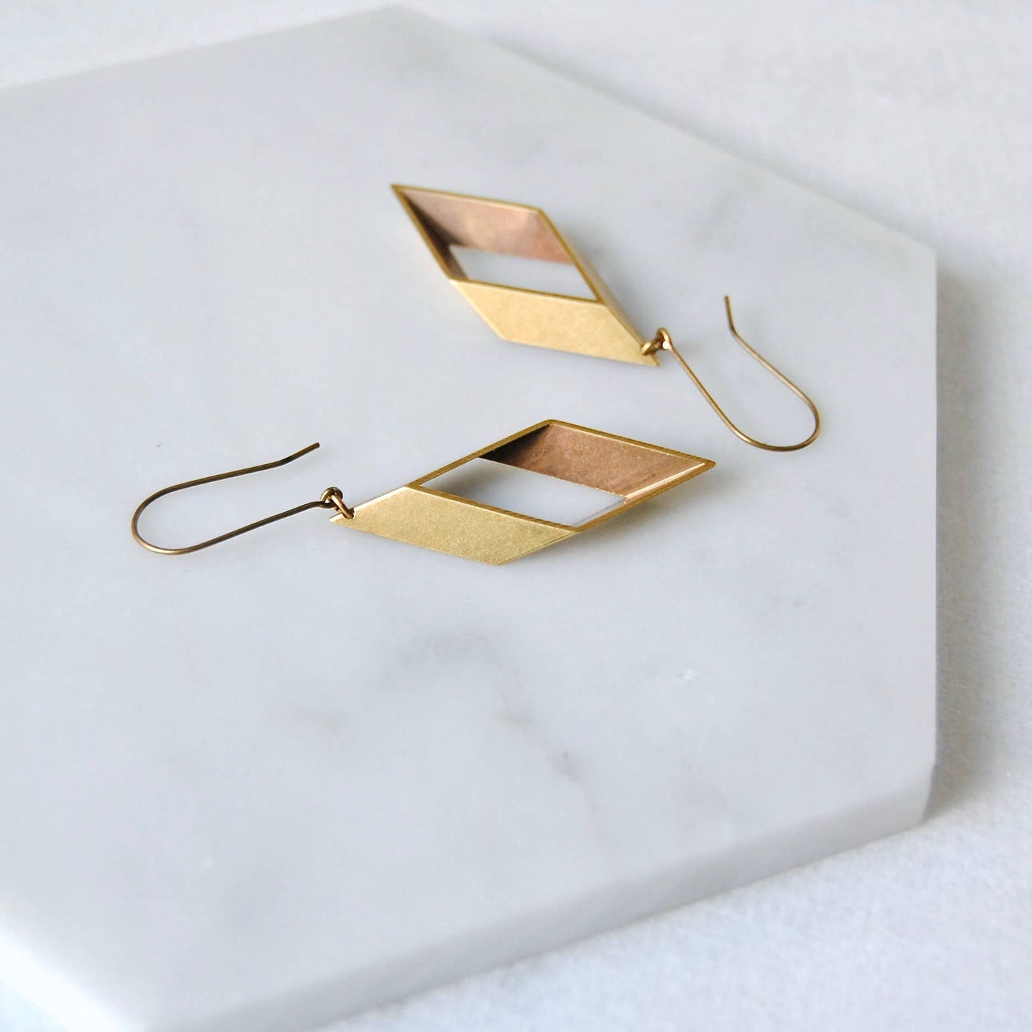 Diamond Rhombus Dangle Earrings