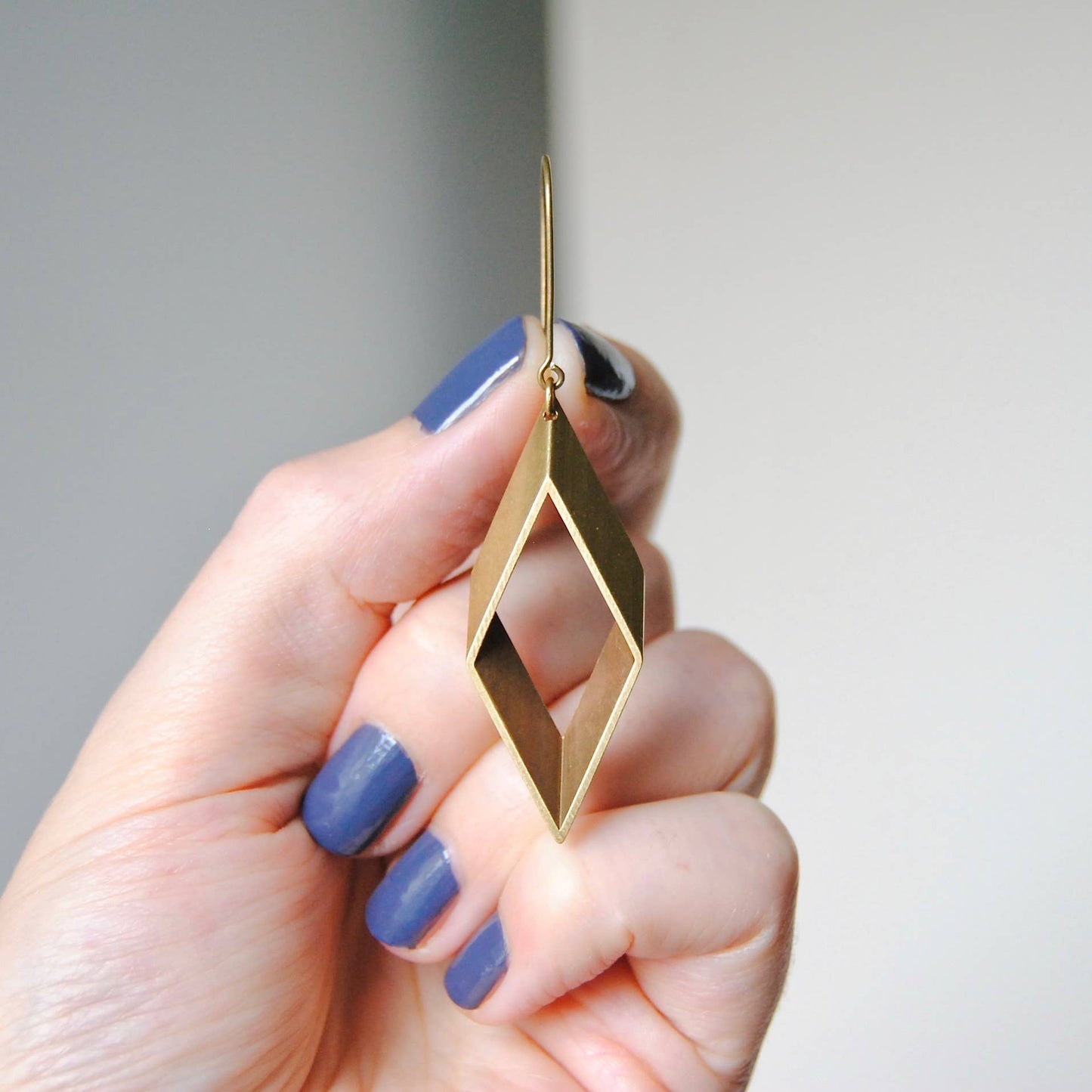 Diamond Rhombus Dangle Earrings