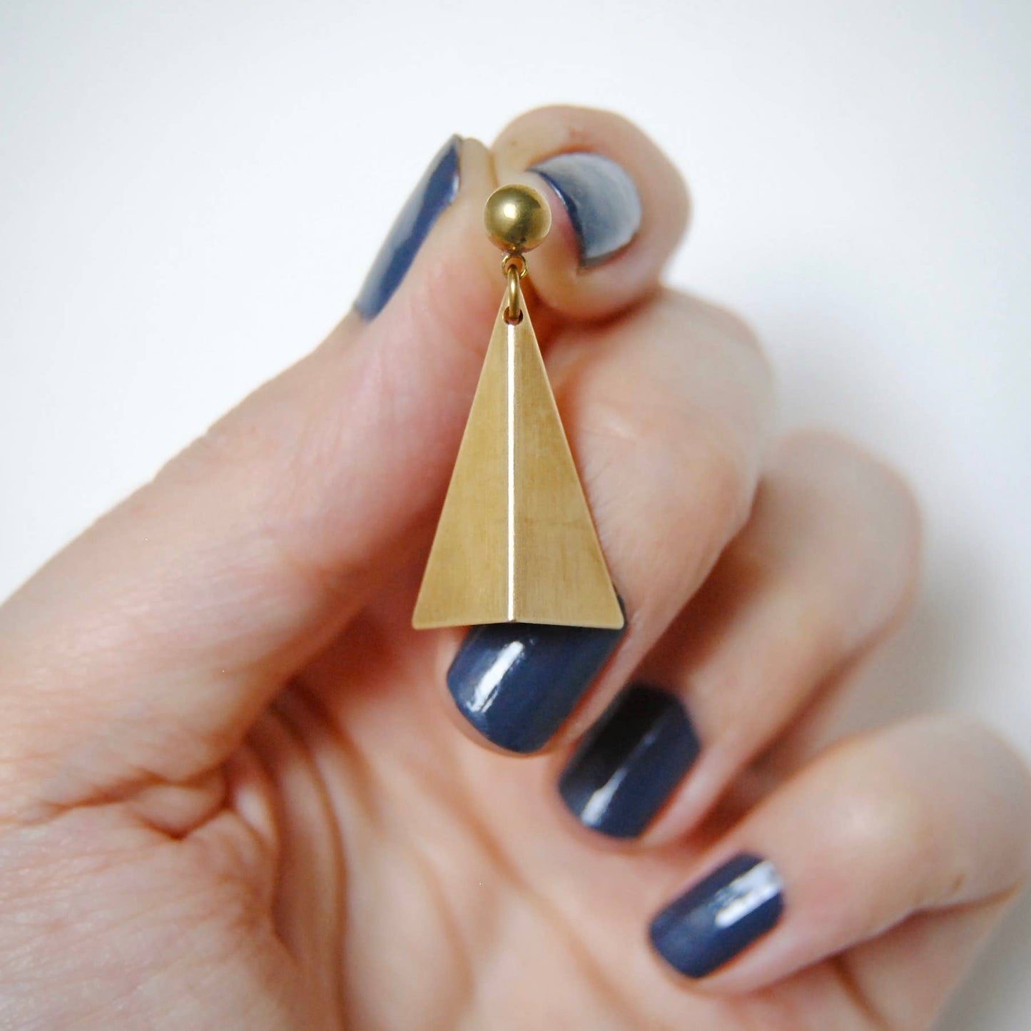 Folded Triangle Earrings