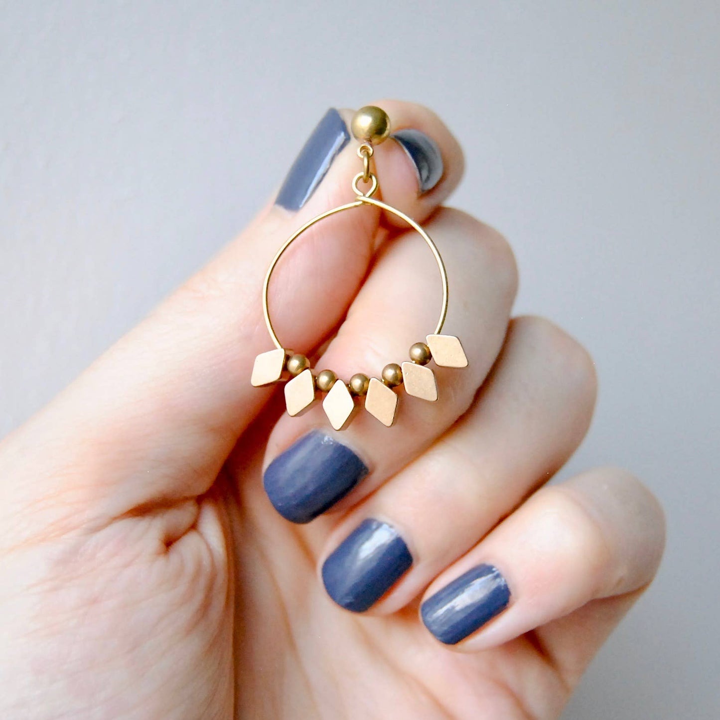 Small Darling Diamond Shapes Hoop Earrings