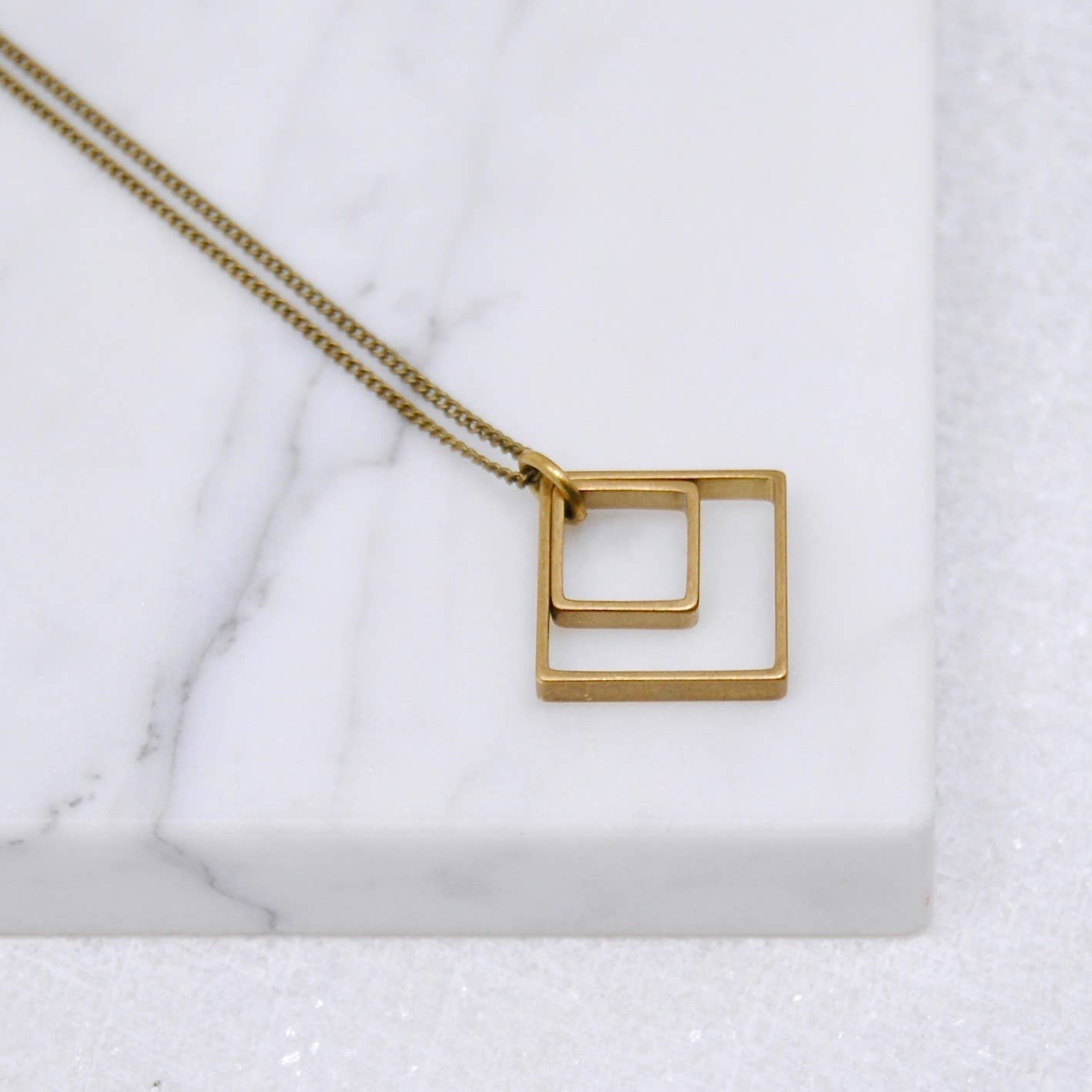 Paired Squares Necklace