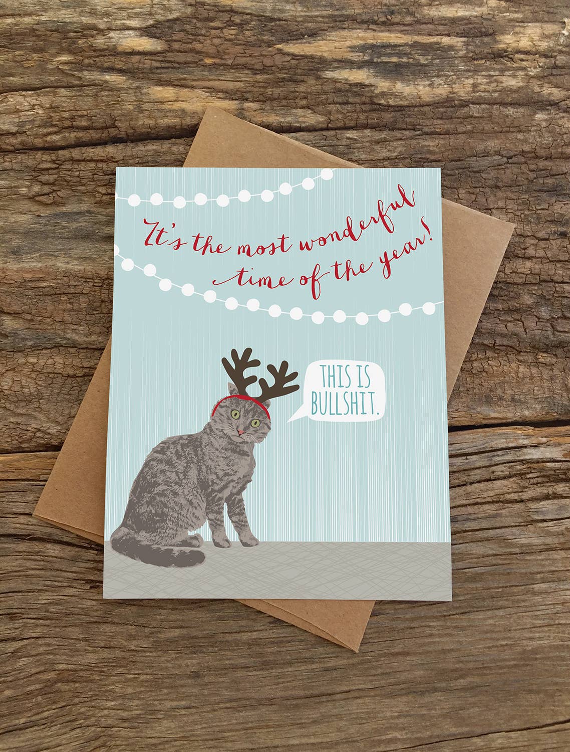 Cat Antlers and Wonderful Time Card - Box of 8