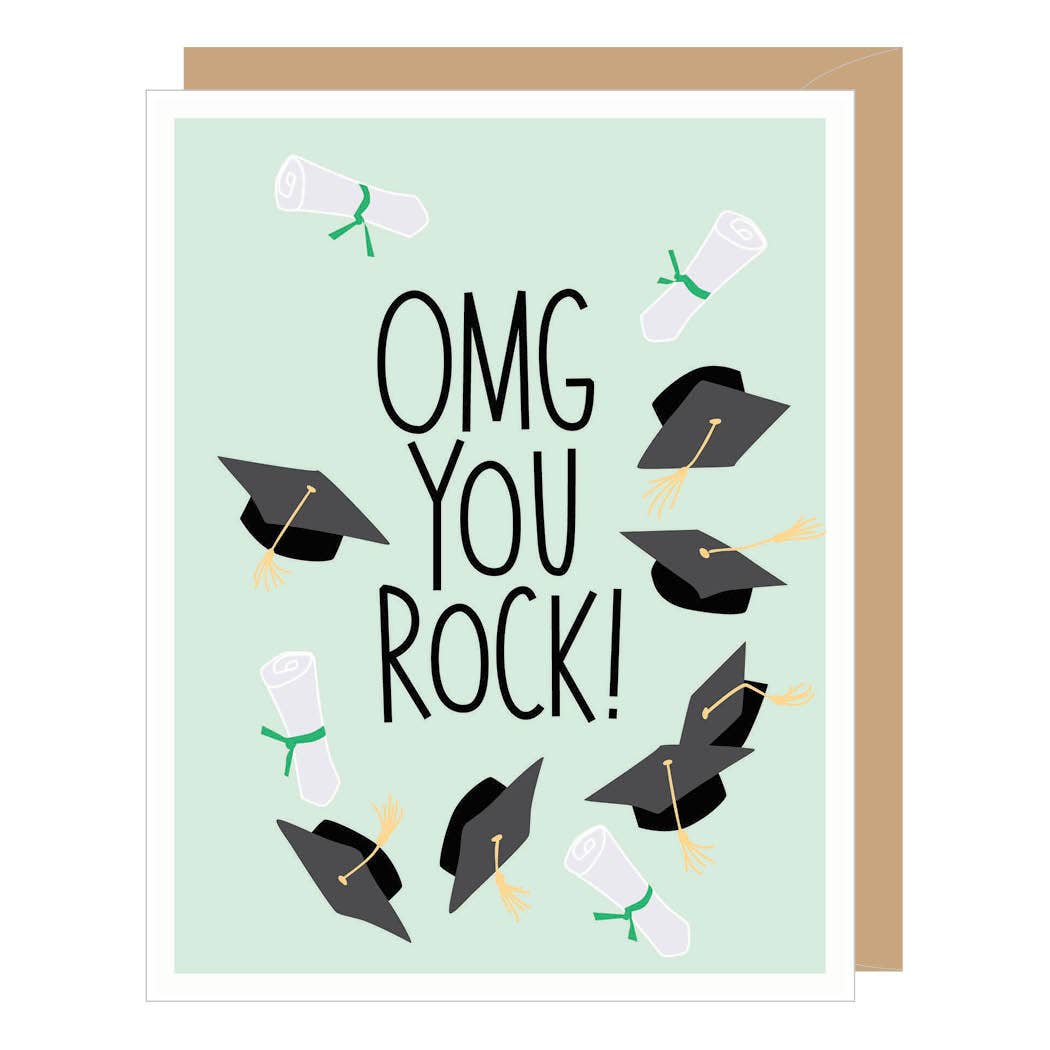 OMG YOU ROCK Graduation Card