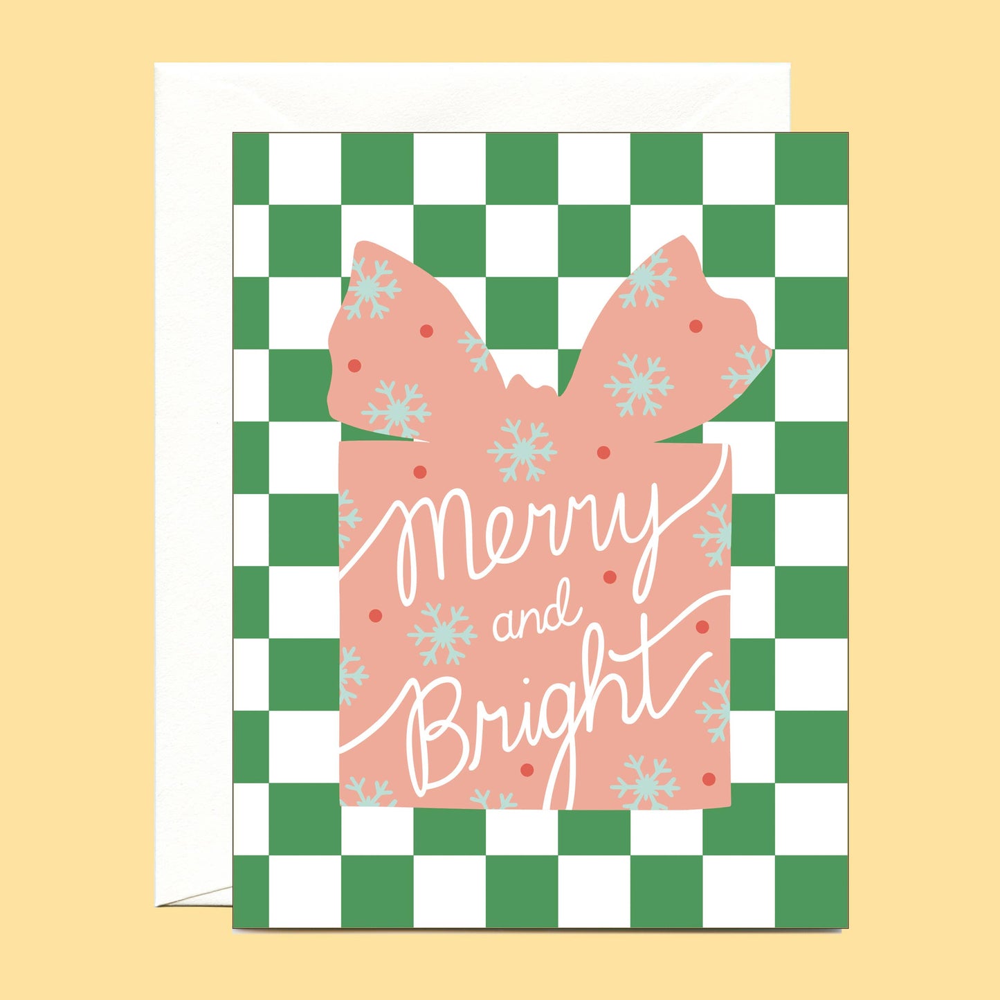 Checkered Holiday Cards - Variety Boxed Set of 8