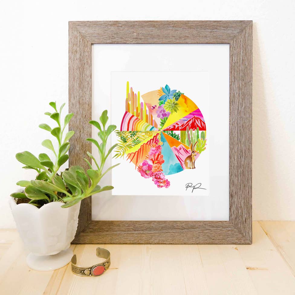Charting The Desert Art Print