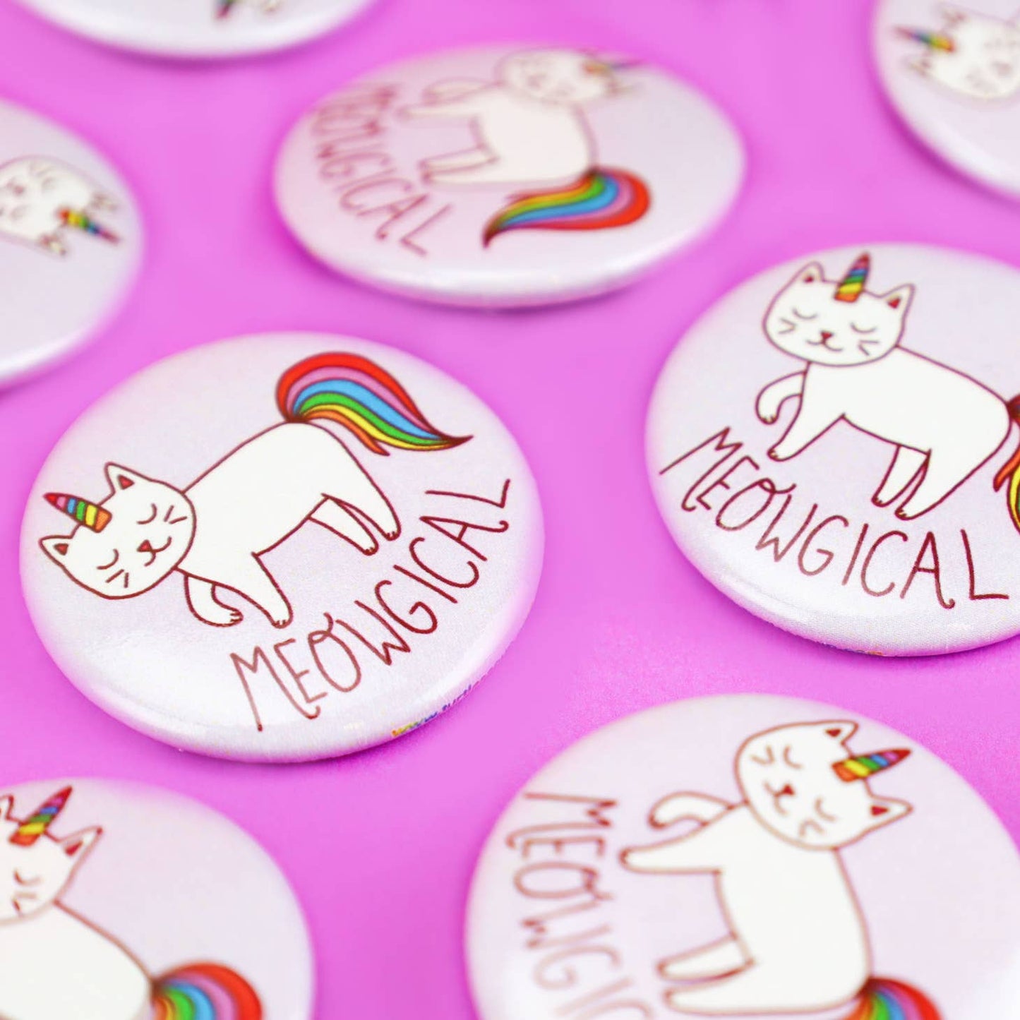 Meowgical Cat Unicorn Pinback Button
