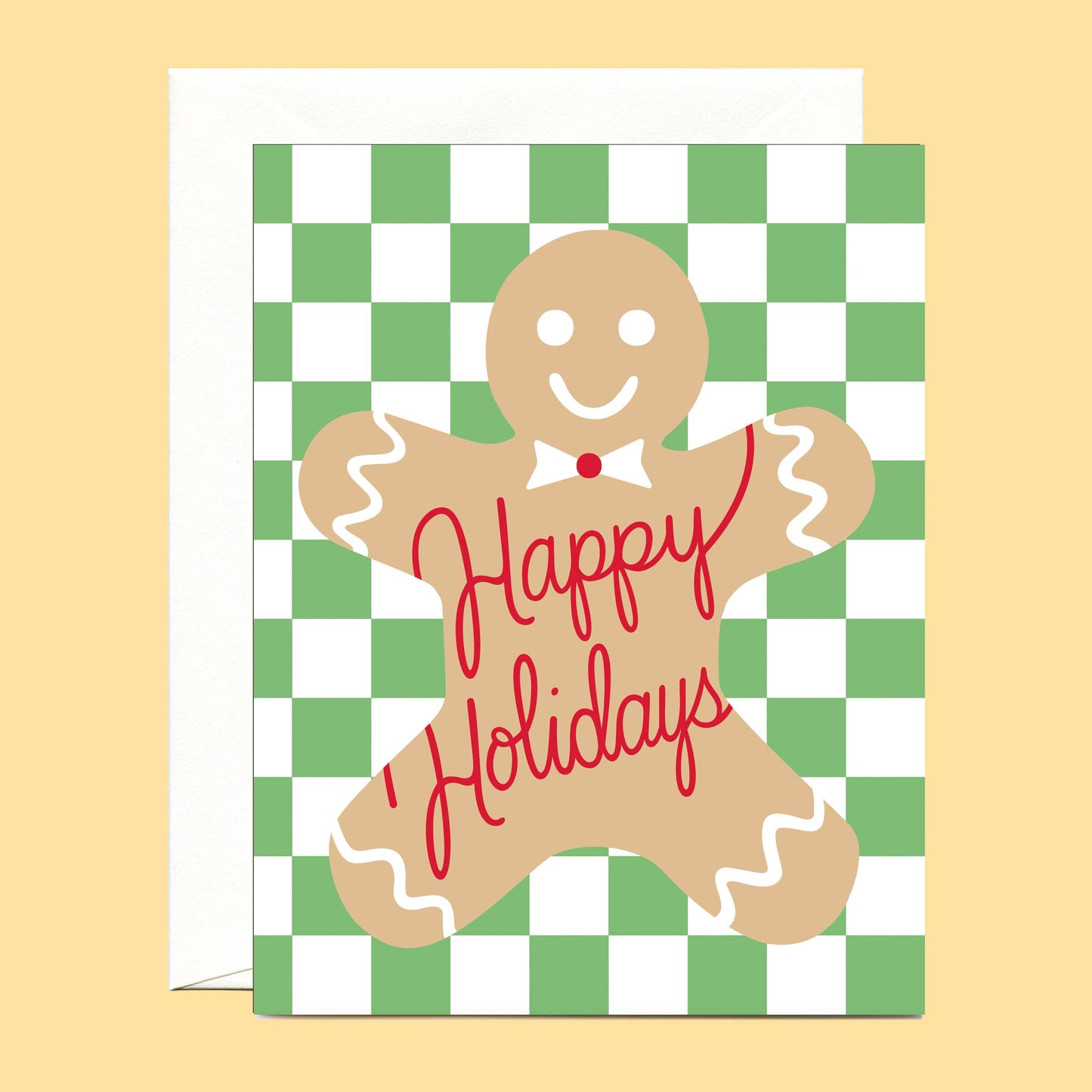 Checkered Holiday Cards - Variety Boxed Set of 8